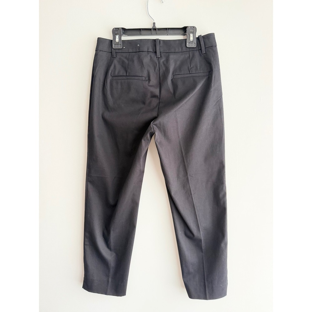 Ann Taylor Petite Black Ankle Pants Cotton Blend Stretch Capri Trousers size 2P